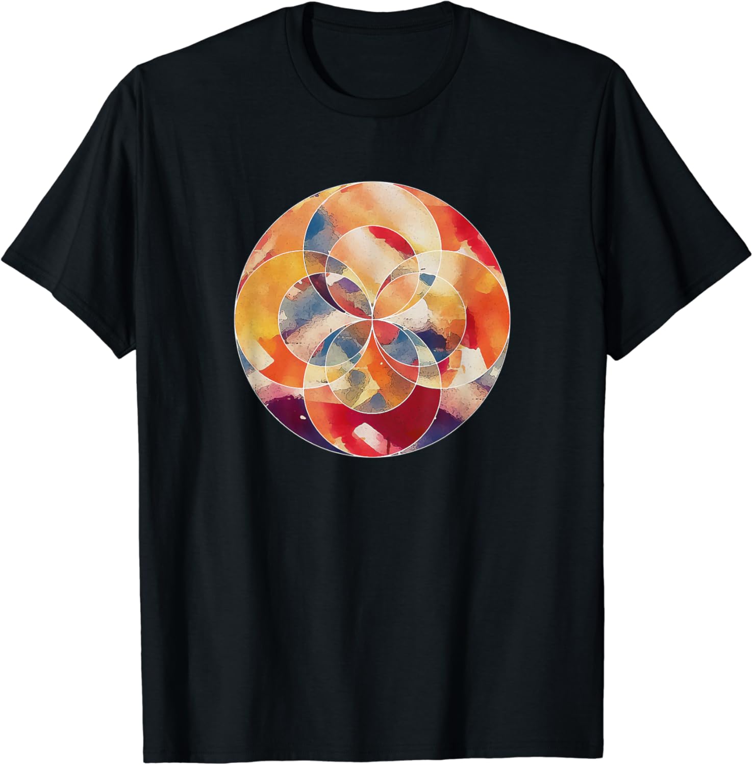 Colorful Geometric Circle TShirt Amazon.co.uk Fashion